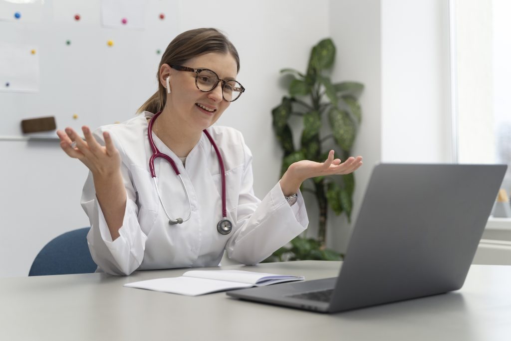 doctor teleconsulting patient laptop 1